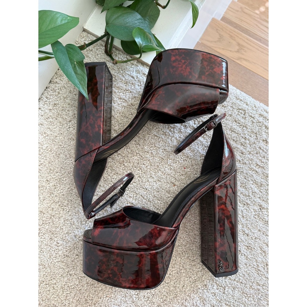 Sam Edelman Tortoiseshell Platform Sandals in Brown - Picture 2 of 14